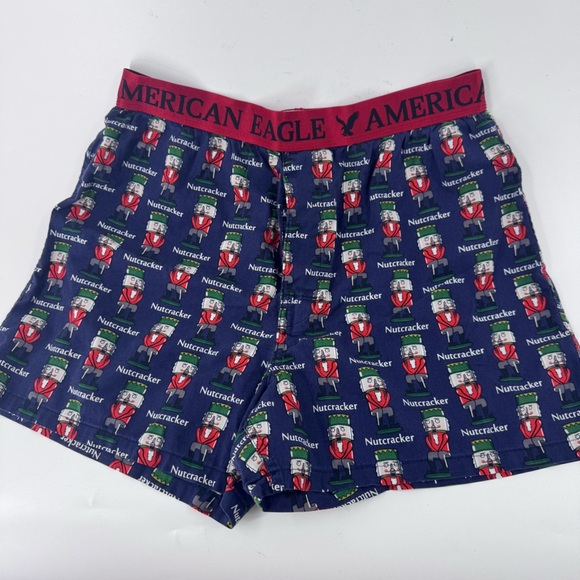 American Eagle Outfitters Men's Blue Nutcracker Boxers - Picture 1 of 7